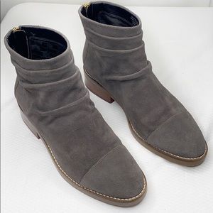 COLE HAAN Riona Grand Back Zip Booties Gray 9.5
